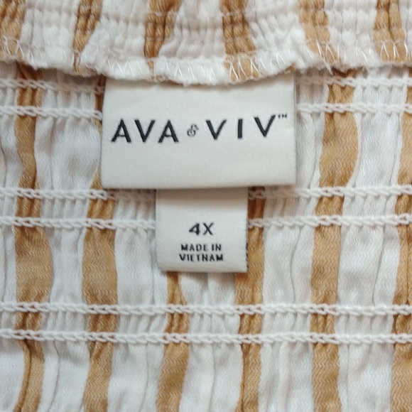 Women's Ava and Viv plus sized ruched peplum tank top size 4x NWOT - Picture 3 of 5